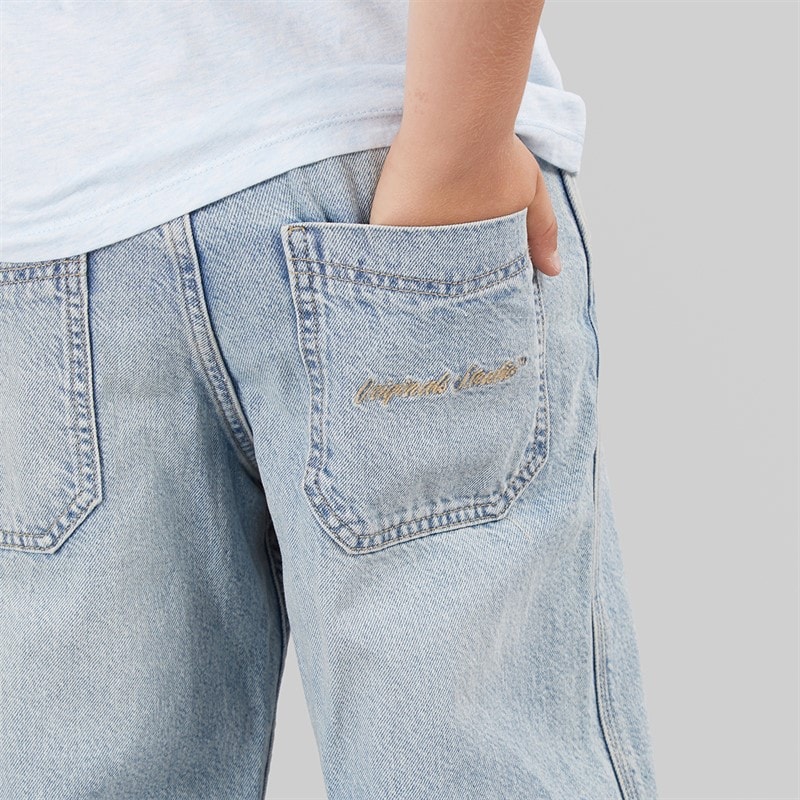 JACK & JONES Boys Alex Norrebro SQ 150 Baggy Fit Jeans Blue Denim - Image 3