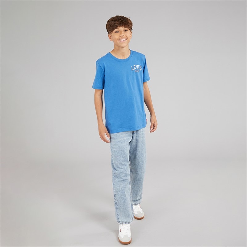 JACK & JONES Boys Chris Original AKM 932 Relaxed Fit Jeans Blue Denim - Image 4