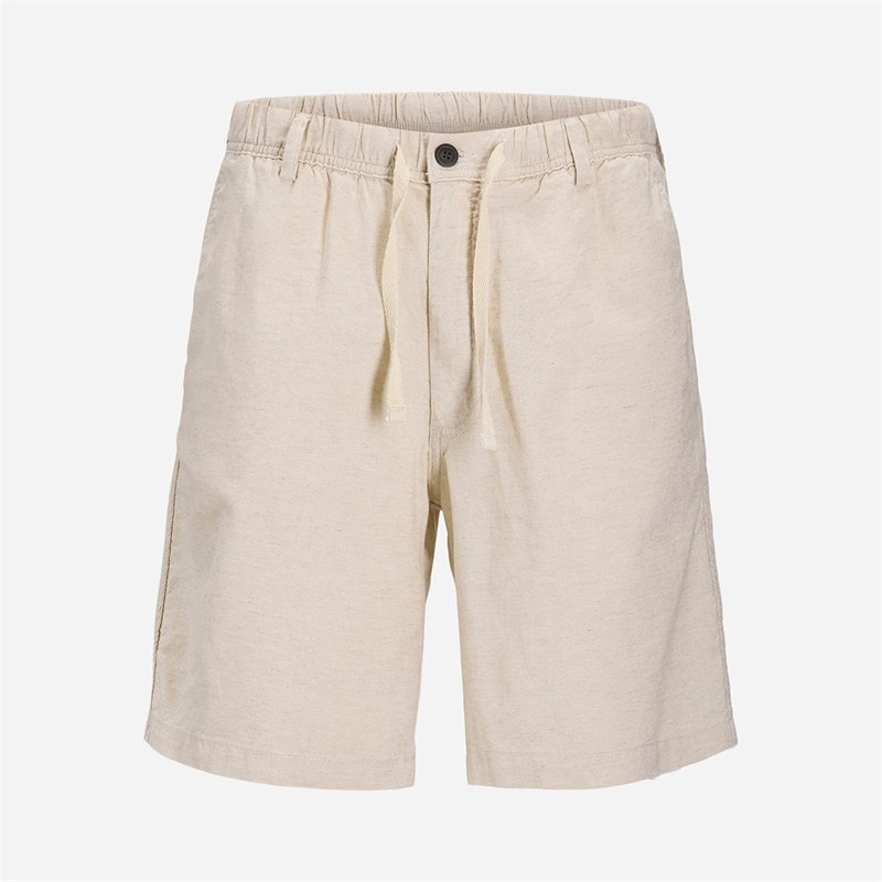 JACK & JONES Mens Bondi Linen Shorts Moonbeam