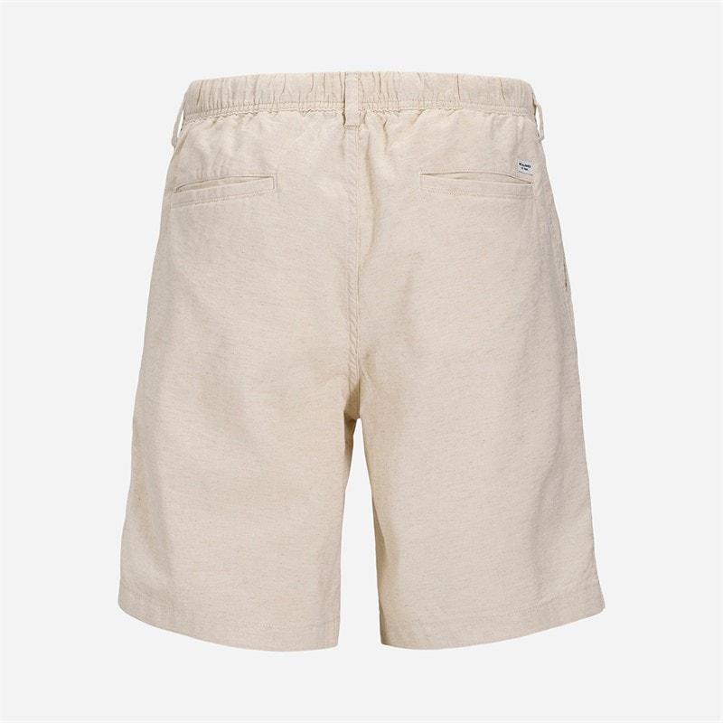 JACK & JONES Mens Bondi Linen Shorts Moonbeam - Image 2