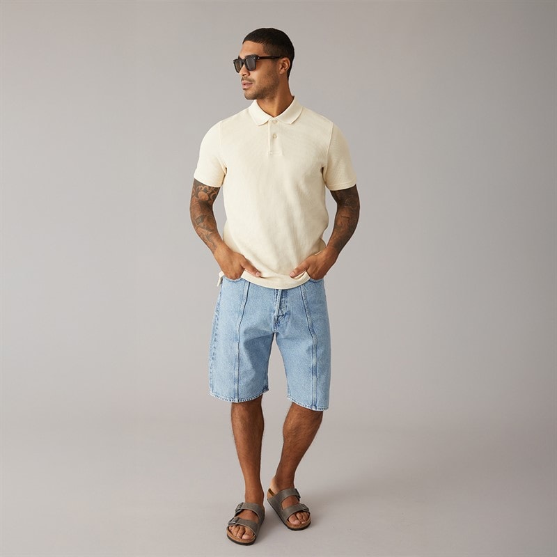 JACK & JONES Mens Ron Original Shorts SQ 291 Blue Denim - Image 4
