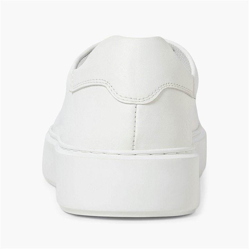 JACK & JONES Mens Stockholm Leather Trainers Bright White - Image 2