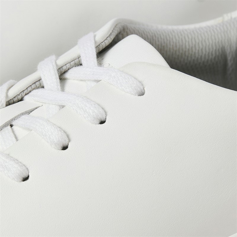 JACK & JONES Mens Stockholm Leather Trainers Bright White - Image 3
