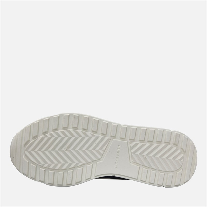 JACK & JONES Mens Aspire PU Runner Trainers White/Grey - Image 2