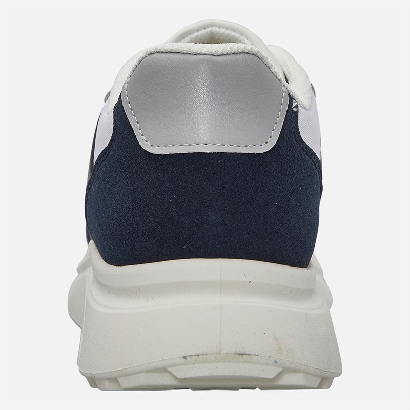 JACK & JONES Mens Aspire PU Runner Trainers White/Grey - Image 3