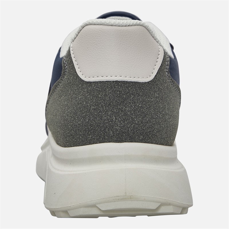 JACK & JONES Mens Aspire PU Runner Trainers Navy/Grey - Image 3
