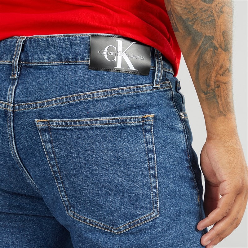 Calvin Klein Jeans Mens Tapered Jeans Denim Dark - Image 3