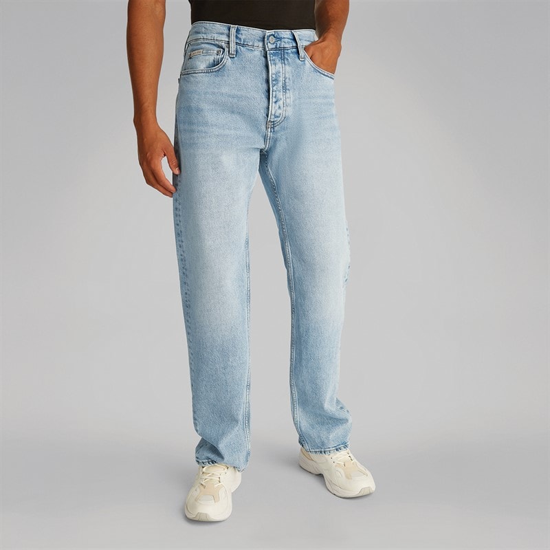 Calvin Klein Jeans Mens Standard Straight Jeans Denim Light