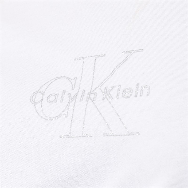 Calvin Klein Jeans Womens Clasic Monologo T-Shirt Bright White - Image 5