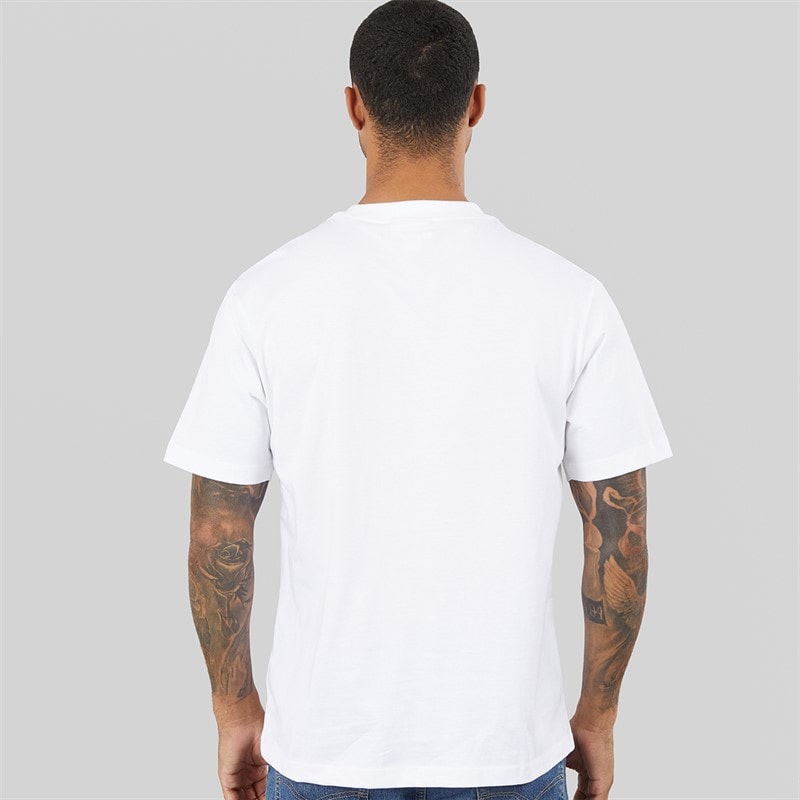 Calvin Klein Jeans Mens Embroidered NYC Logo Graphic T-Shirt Bright White - Image 2