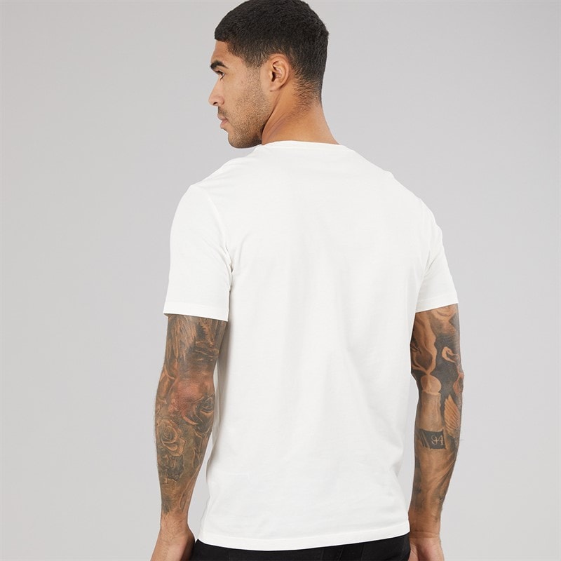 Calvin Klein Jeans Mens CKJ Logo Graphic T-Shirt White Greige - Image 2