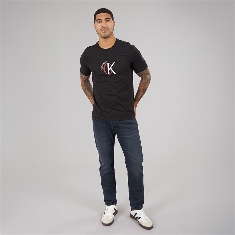 Calvin Klein Jeans Mens CKJ Logo Graphic T-Shirt Black - Image 3