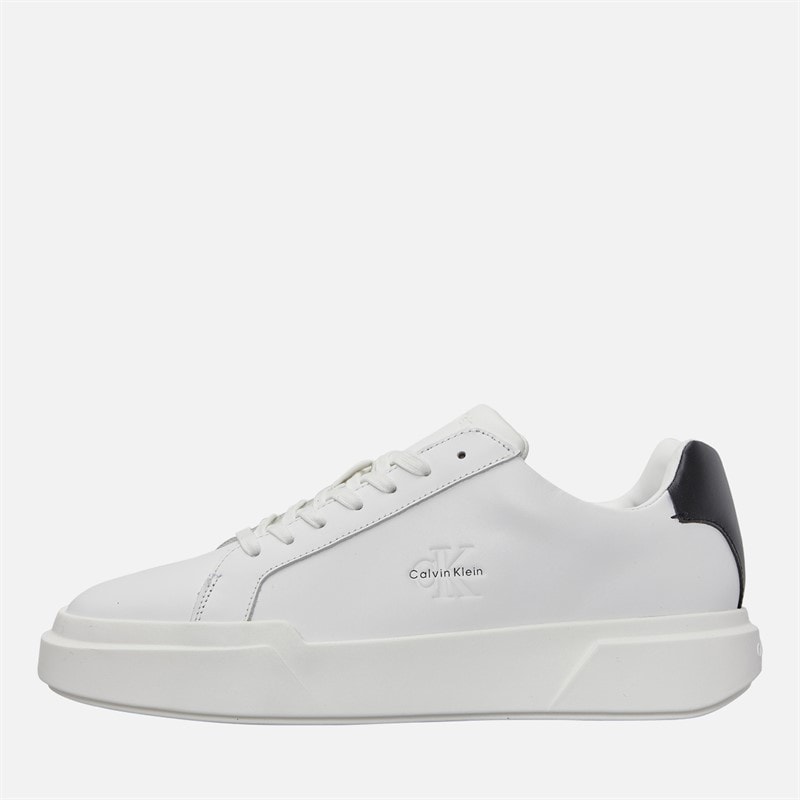 Calvin Klein Jeans Mens Chunky Cupsole Trainers Bright White/Black