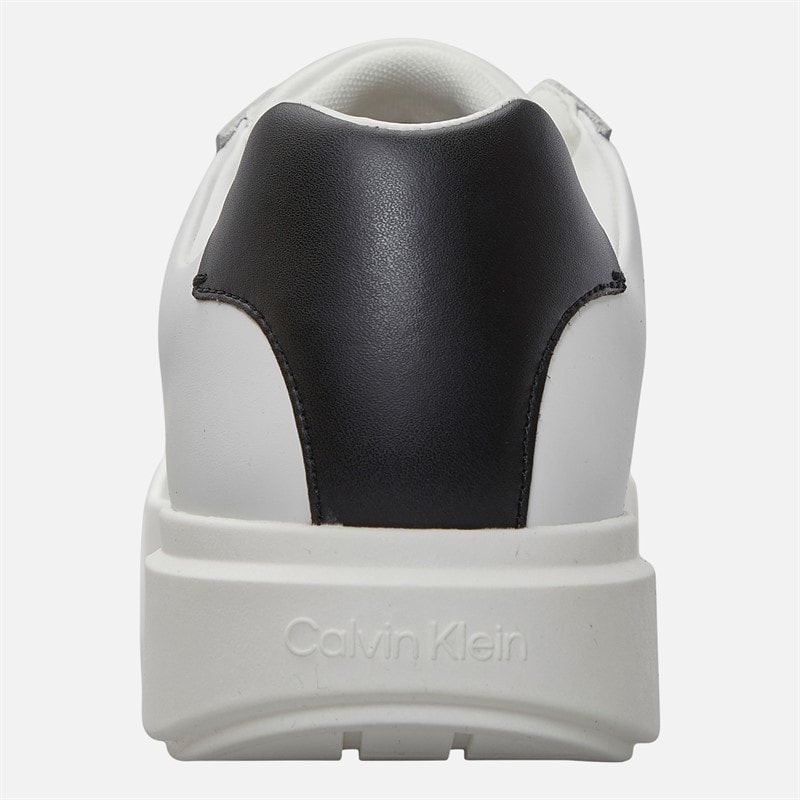 Calvin Klein Jeans Mens Chunky Cupsole Trainers Bright White/Black - Image 3