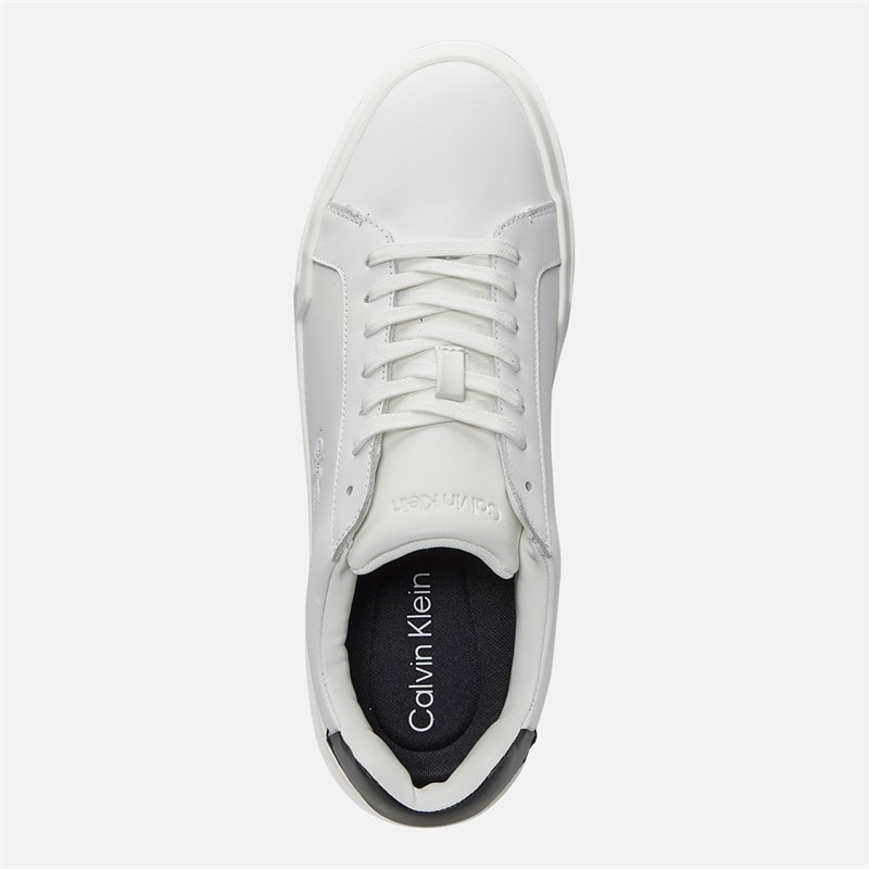 Calvin Klein Jeans Mens Chunky Cupsole Trainers Bright White/Black - Image 4