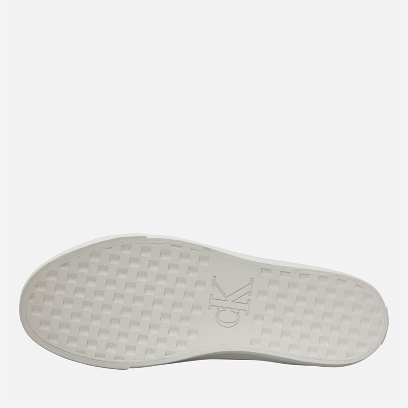 Calvin Klein Jeans Womens VULC Flatform Trainers Lily White - Image 2