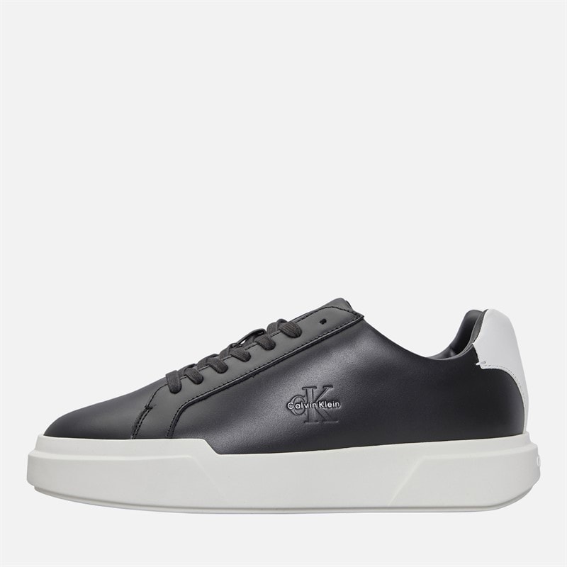 Calvin Klein Jeans Mens Chunky Cupsole Trainers Black/Bright White