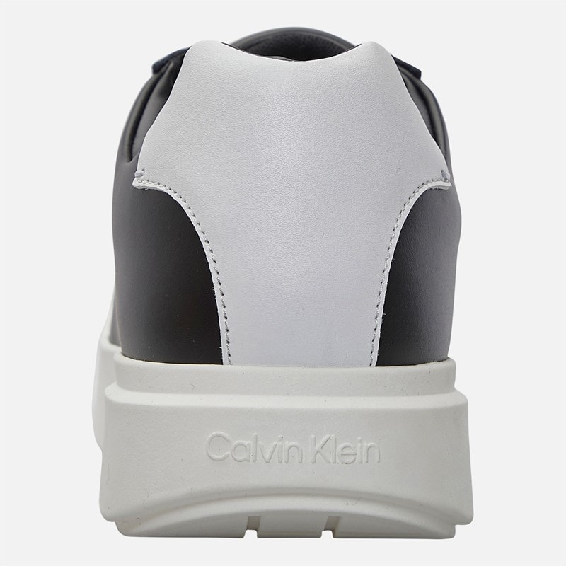 Calvin Klein Jeans Mens Chunky Cupsole Trainers Black/Bright White - Image 3