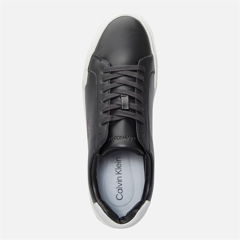 Calvin Klein Jeans Mens Chunky Cupsole Trainers Black/Bright White - Image 4