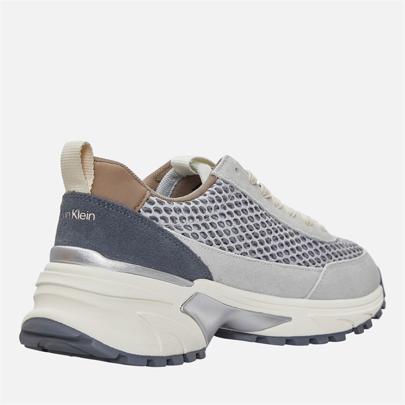 Calvin Klein Jeans Womens Hike Runner Trainers Desert Taupe/Silver/Coal - Image 5