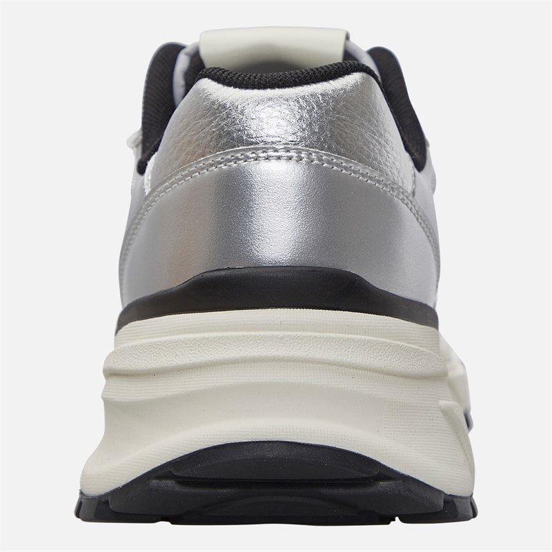 Calvin Klein Jeans Womens Hike Runner Trainers Silver/Black/Bright White - Image 3