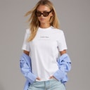 Calvin Klein Jeans Womens Classic Logo T-Shirt Bright White