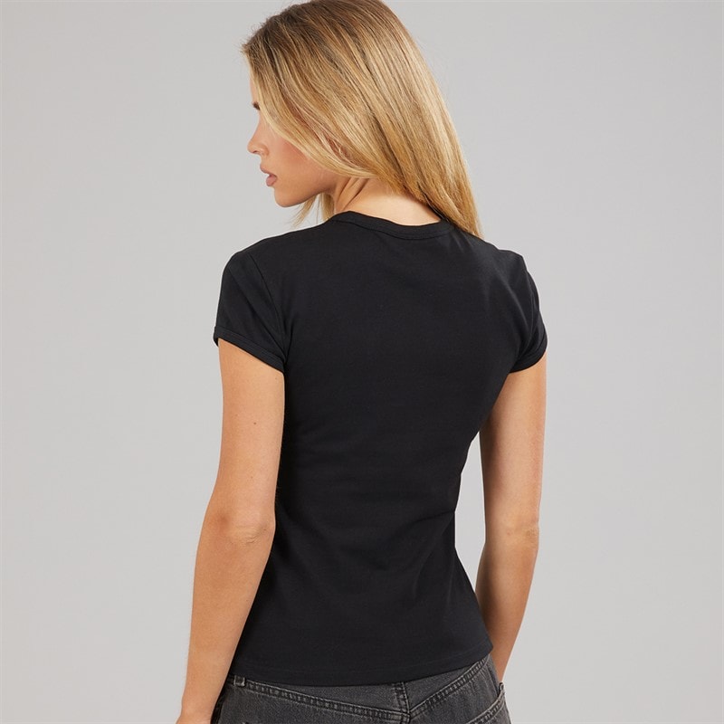 Calvin Klein Jeans Womens Graphic Logo T-Shirt Black - Image 2