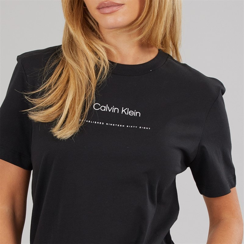 Calvin Klein Jeans Womens Classic Logo T-Shirt Black - Image 3