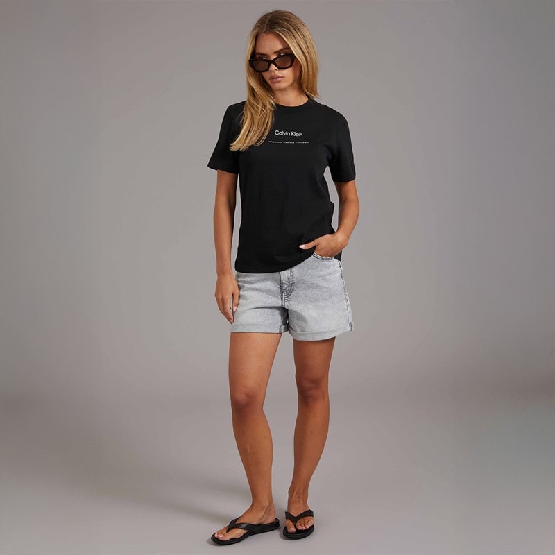 Calvin Klein Jeans Womens Classic Logo T-Shirt Black - Image 4
