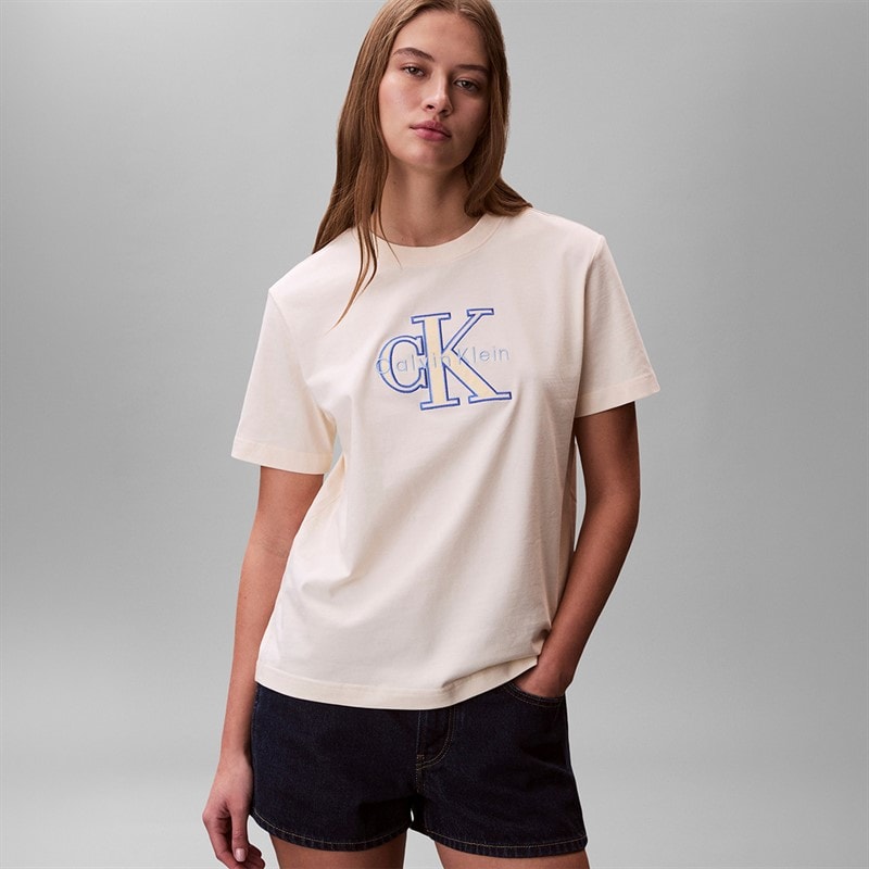 Calvin Klein Jeans Womens Classic T-Shirt Calico - Image 3
