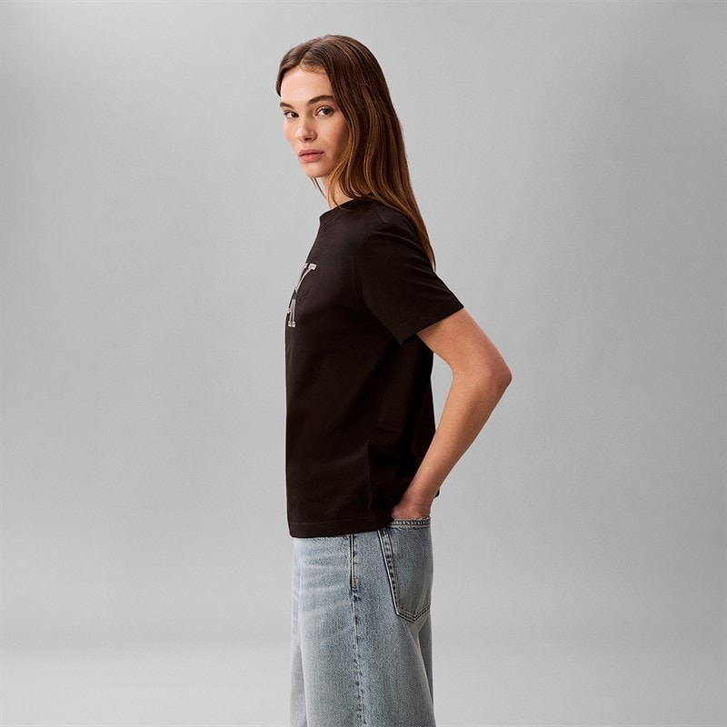 Calvin Klein Jeans Womens Classic T-Shirt Black - Image 3