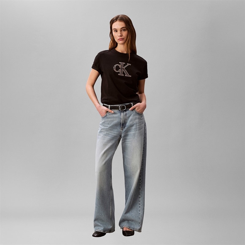 Calvin Klein Jeans Womens Classic T-Shirt Black - Image 4