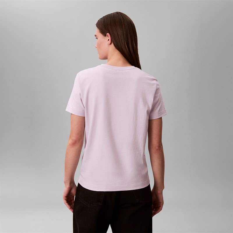 Calvin Klein Jeans Womens Monogram T-Shirt Island Lilac - Image 2