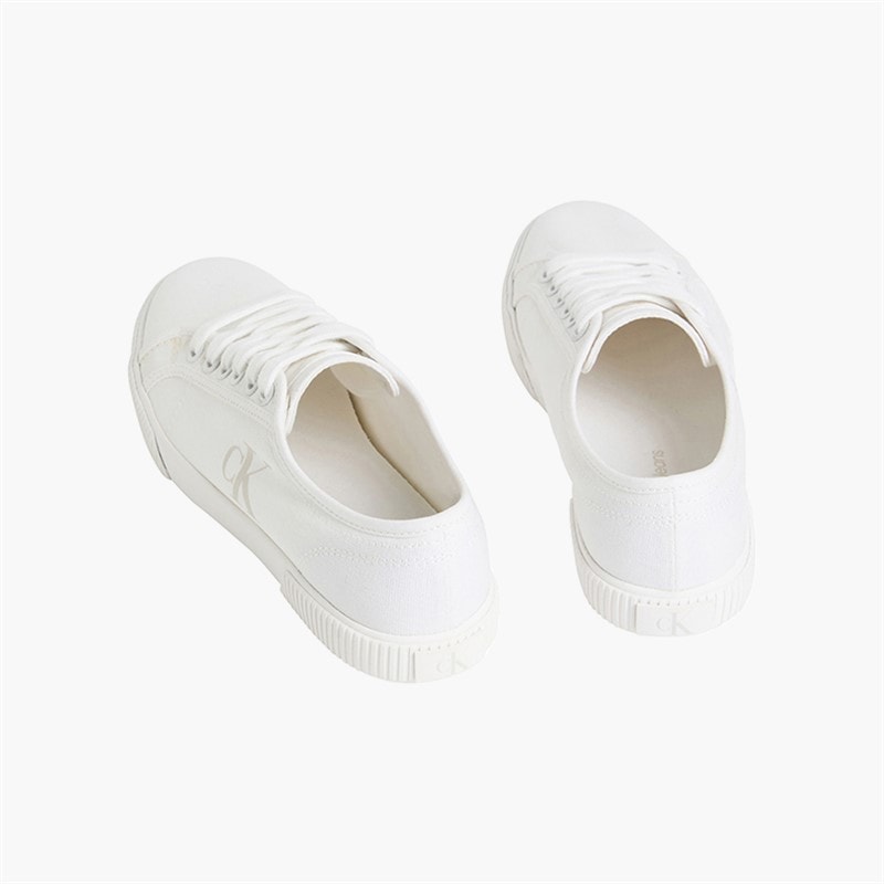 Calvin Klein Jeans Mens Essential Vulc Trainers Triple Bright White - Image 3