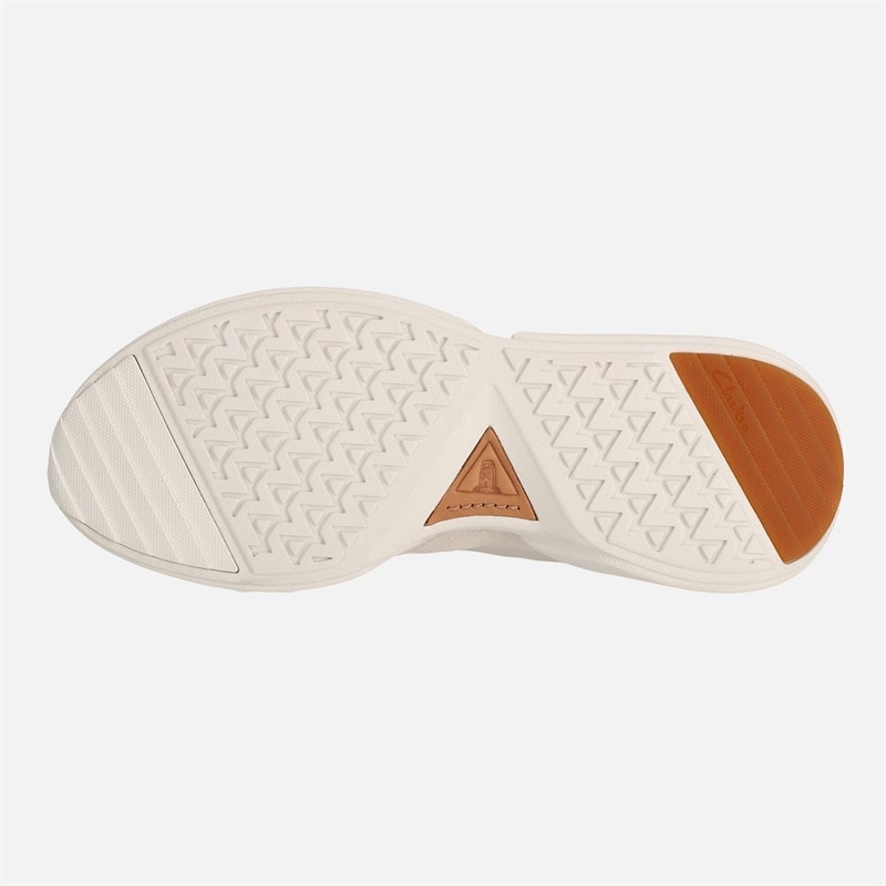 Clarks Mens Premium Craft Pace Shoes White Leather - Image 2