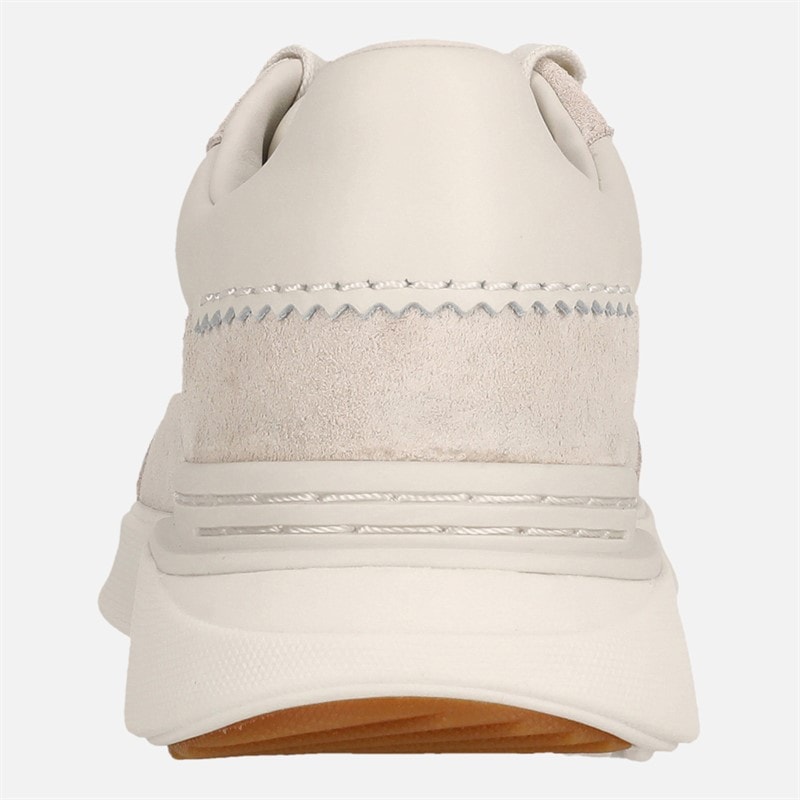 Clarks Mens Premium Craft Pace Shoes White Leather - Image 3