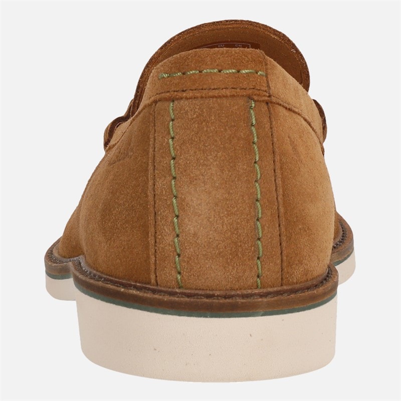 Clarks Mens Premium Atticus LT Slip Shoes Cola Suede - Image 3