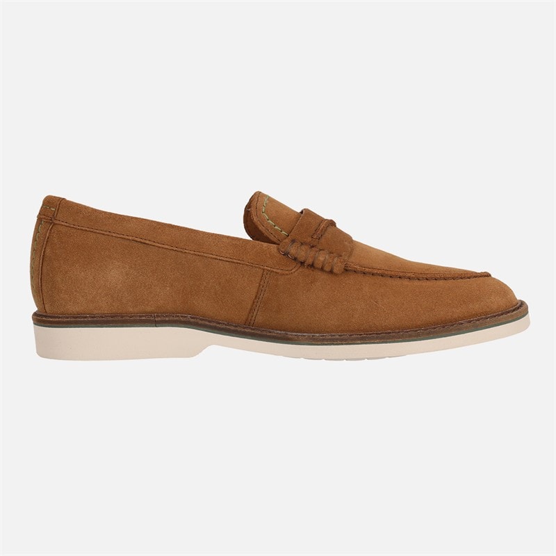 Clarks Mens Premium Atticus LT Slip Shoes Cola Suede - Image 5