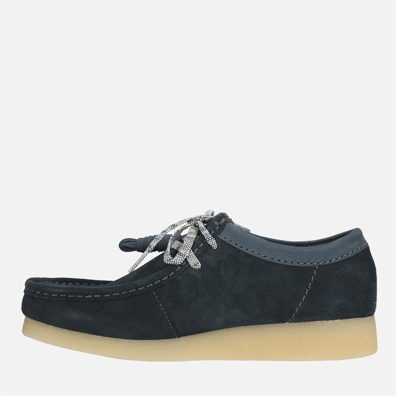 Clarks Mens Premium Evo Wallabee Shoes Navy