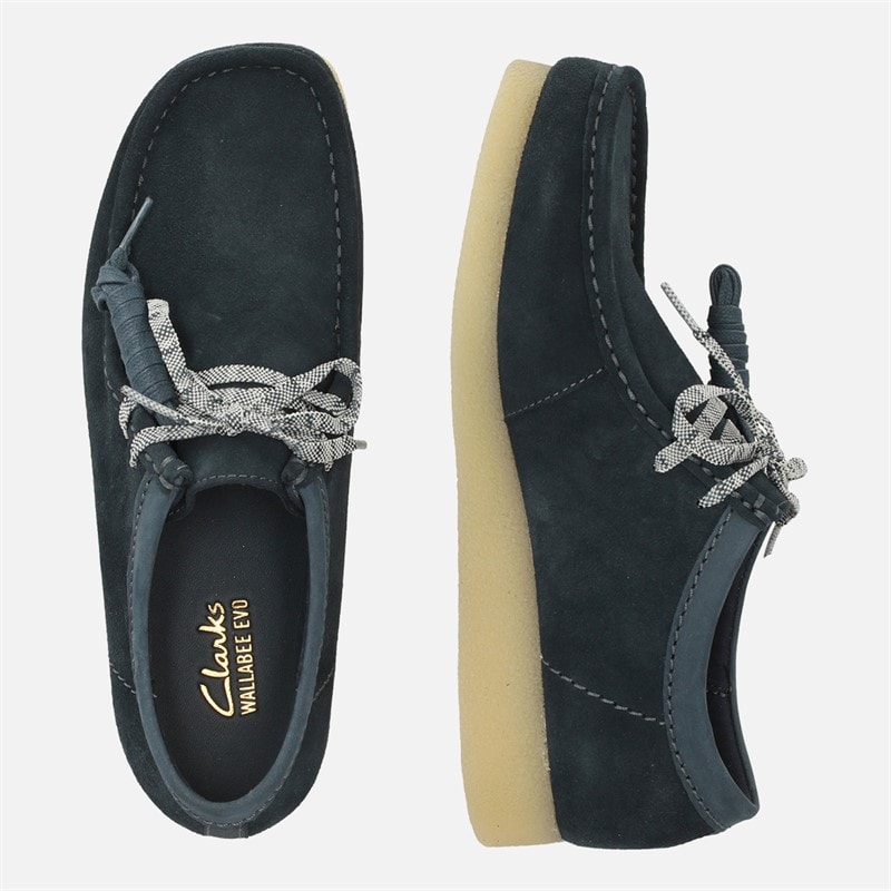 Clarks Mens Premium Evo Wallabee Shoes Navy - Image 4