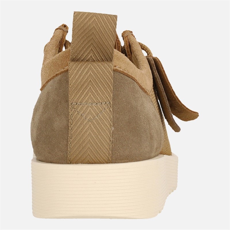 Clarks Mens Premium Ftr2lo Wallabee Shoes Dark Sand Combi - Image 3