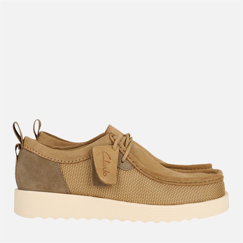 Clarks Mens Premium Ftr2lo Wallabee Shoes Dark Sand Combi - Image 5