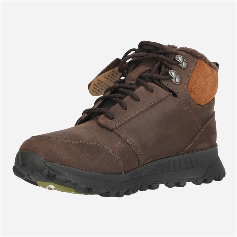 Clarks Mens Atl Trek Up WP Shoes Brown Wlined Lea - Image 2