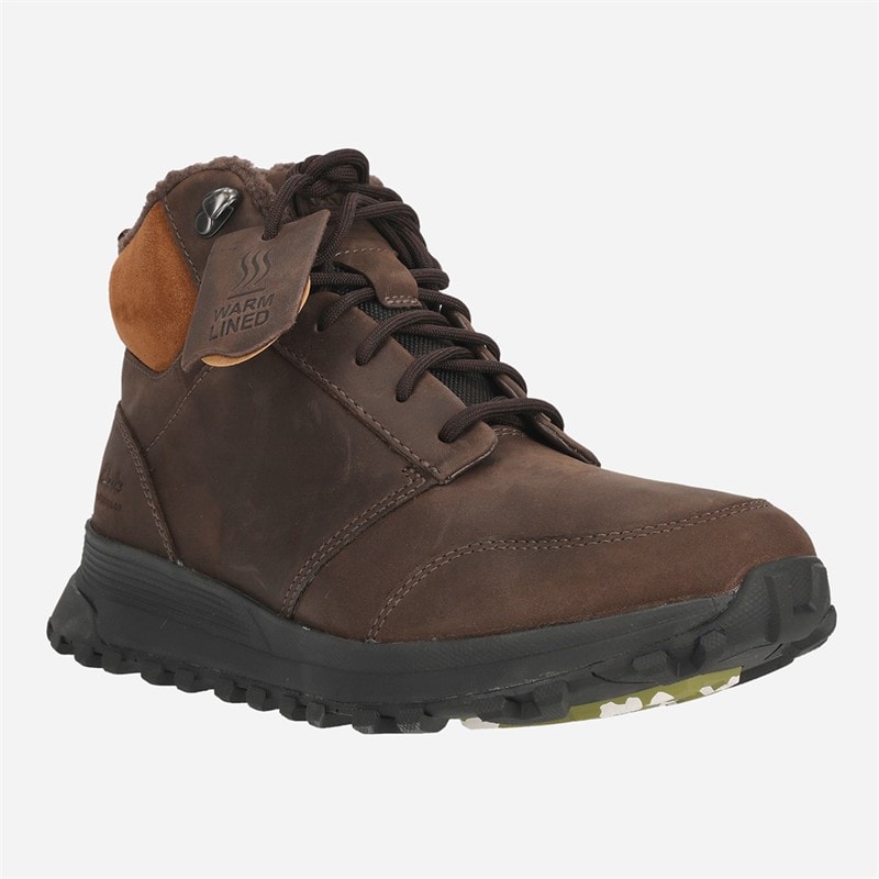 Clarks Mens Atl Trek Up WP Shoes Brown Wlined Lea - Image 3
