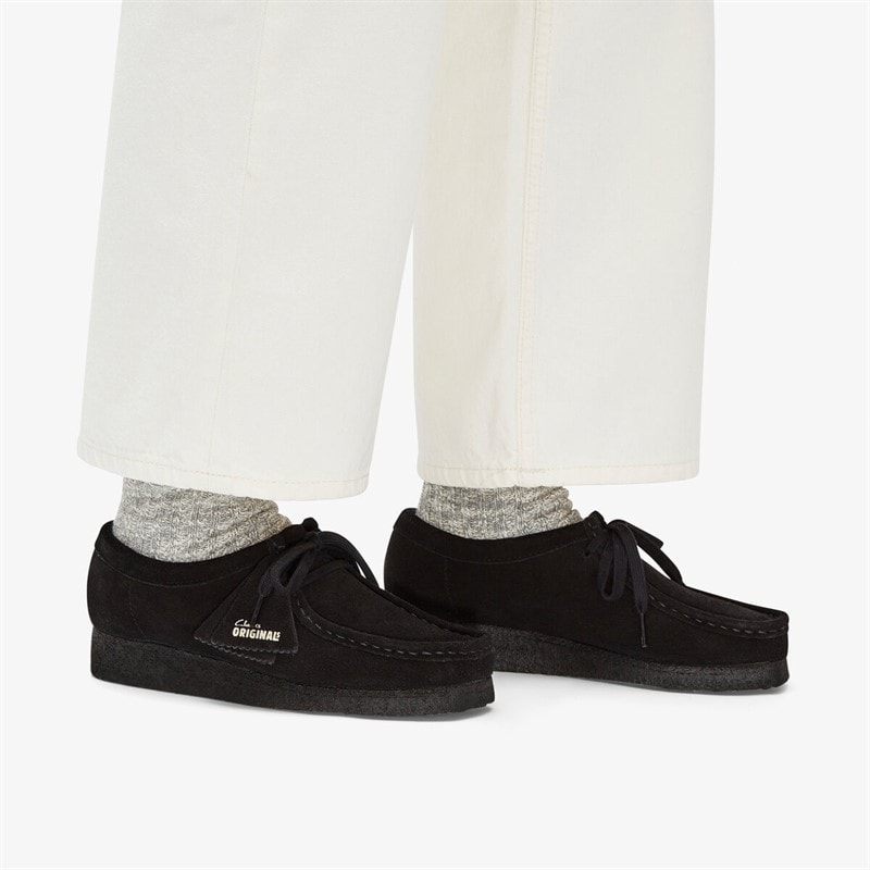 Clarks Womens Originals 2 Wallabee D Shoes 1219 Black Suede - Image 3
