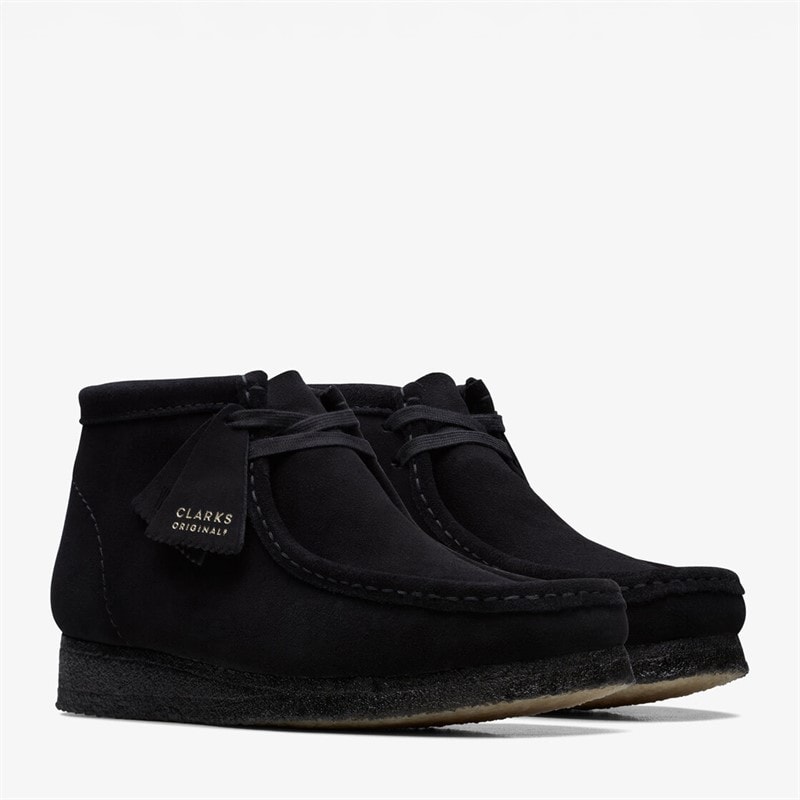 Clarks Mens Originals 2 Wallabee G Boots 1219 Black Suede - Image 1