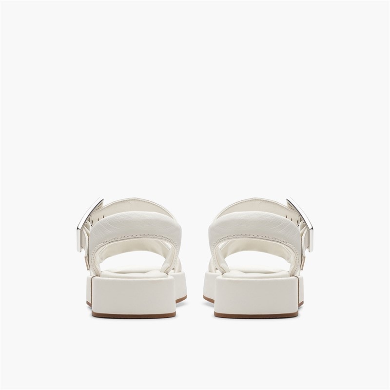 Clarks Womens Alda D-Fit Strap Sandals Off White - Image 3