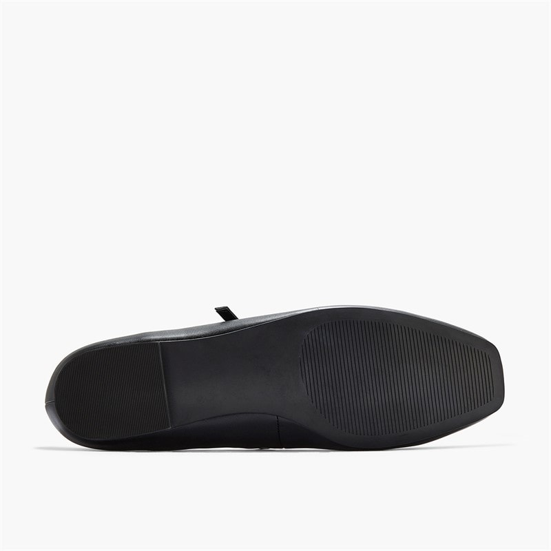 Clarks Womens Emelina Gem D-Fit Flats Black - Image 2