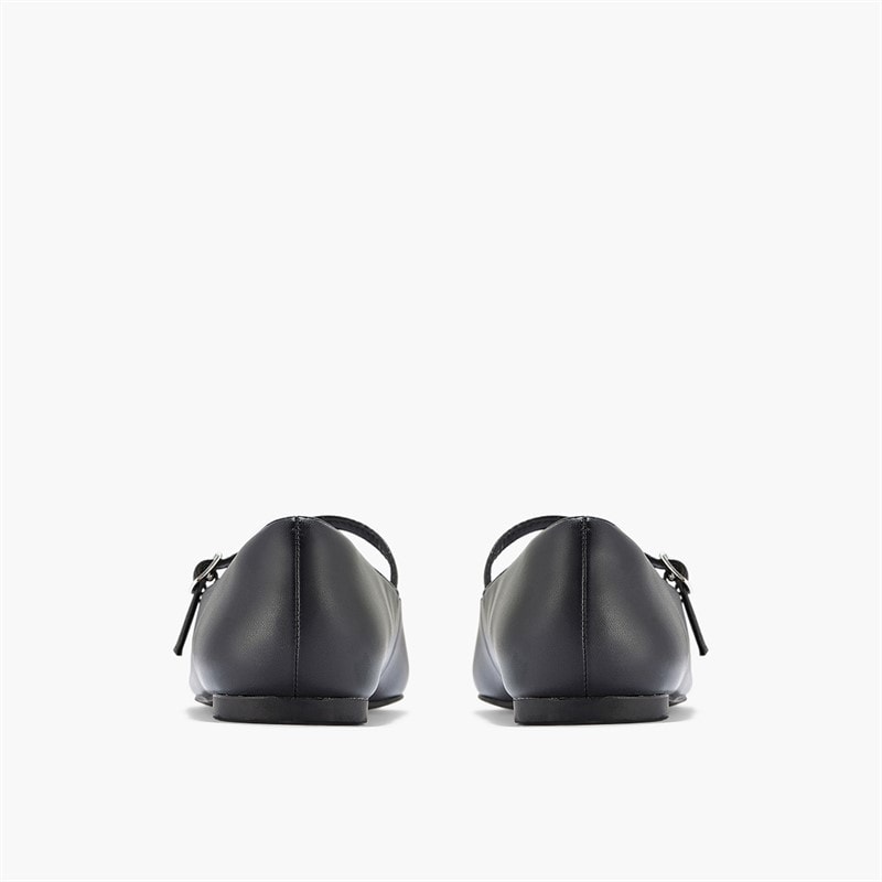 Clarks Womens Emelina Gem D-Fit Flats Black - Image 3