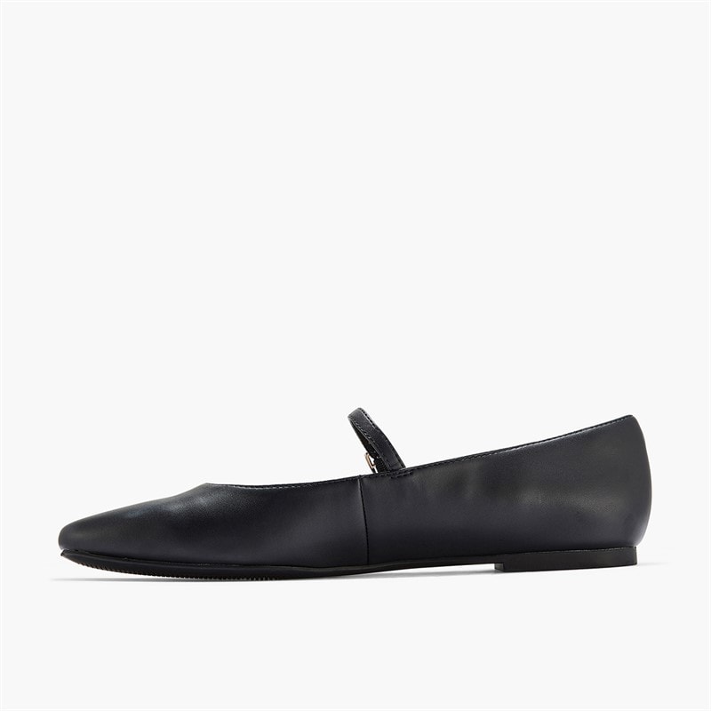 Clarks Womens Emelina Gem D-Fit Flats Black - Image 5
